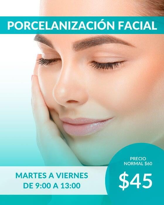Promoción porcelanización facial en Quito
